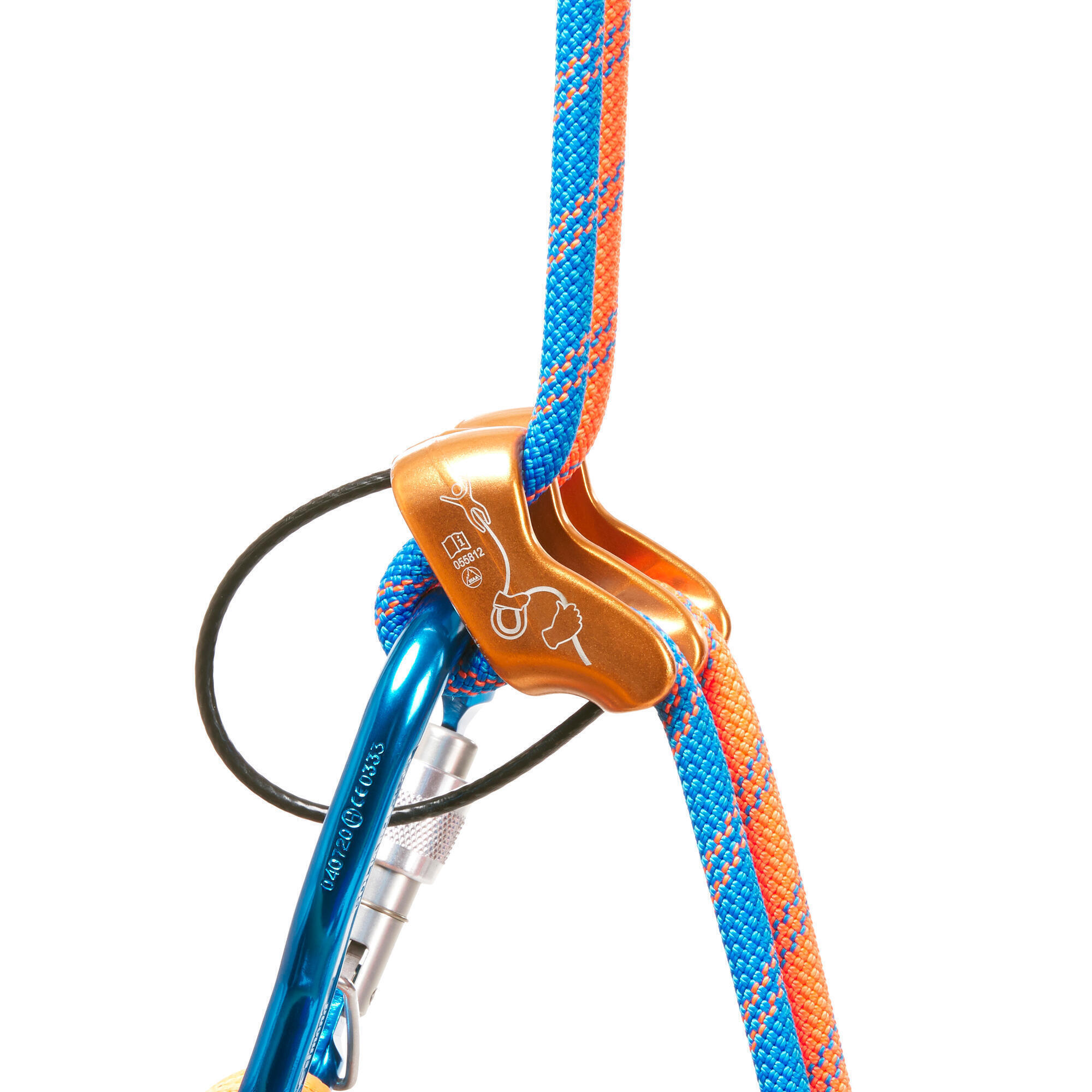 HMS MOUNTAINEERING AND CLIMBING SCREWGATE CARABINER GOLIATH SECURE - BLUE 5/6