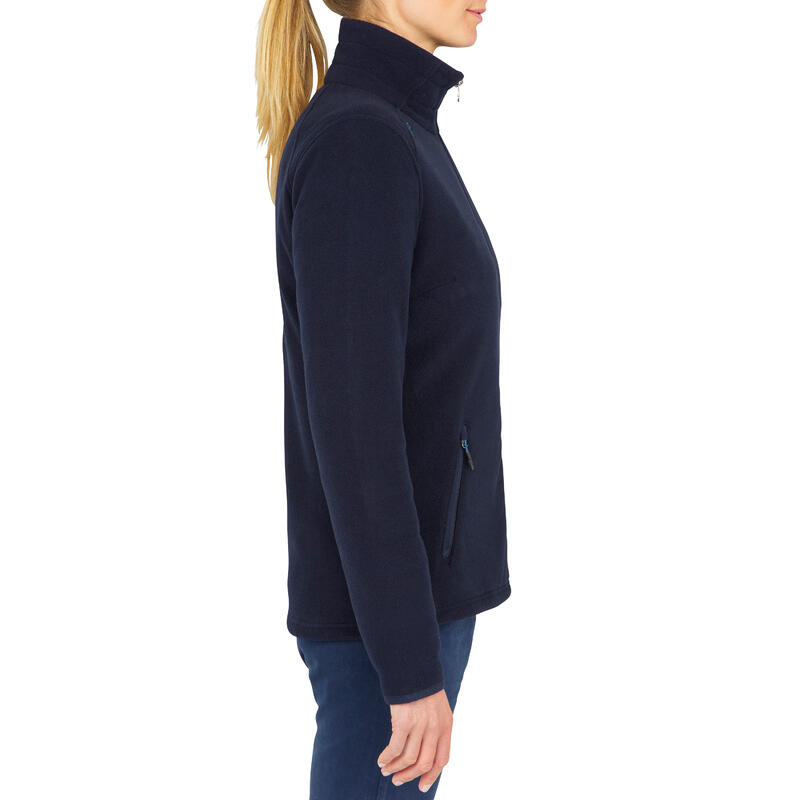 Chaqueta polar cálida vela Mujer Sailing 100 azul marino