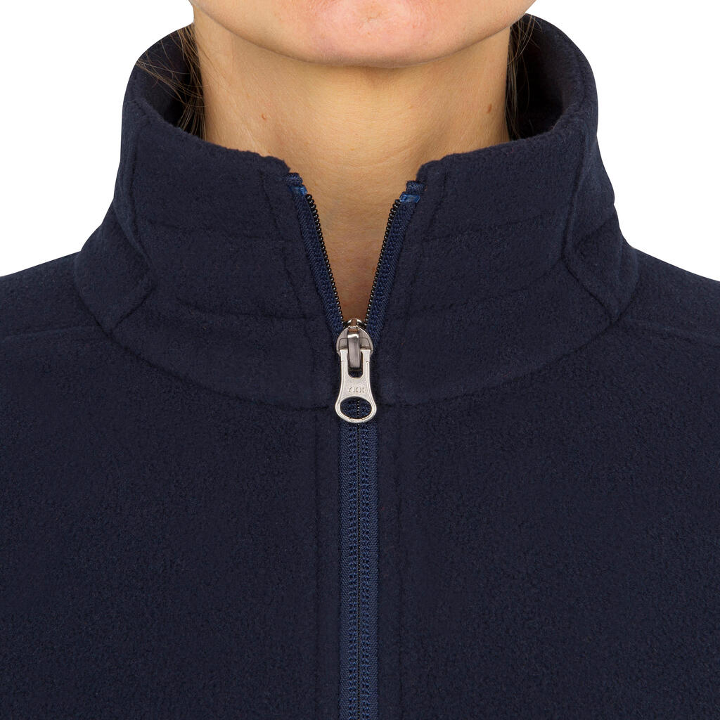 Women warm eco-design fleece sailing jacket 100 - Mottled grey