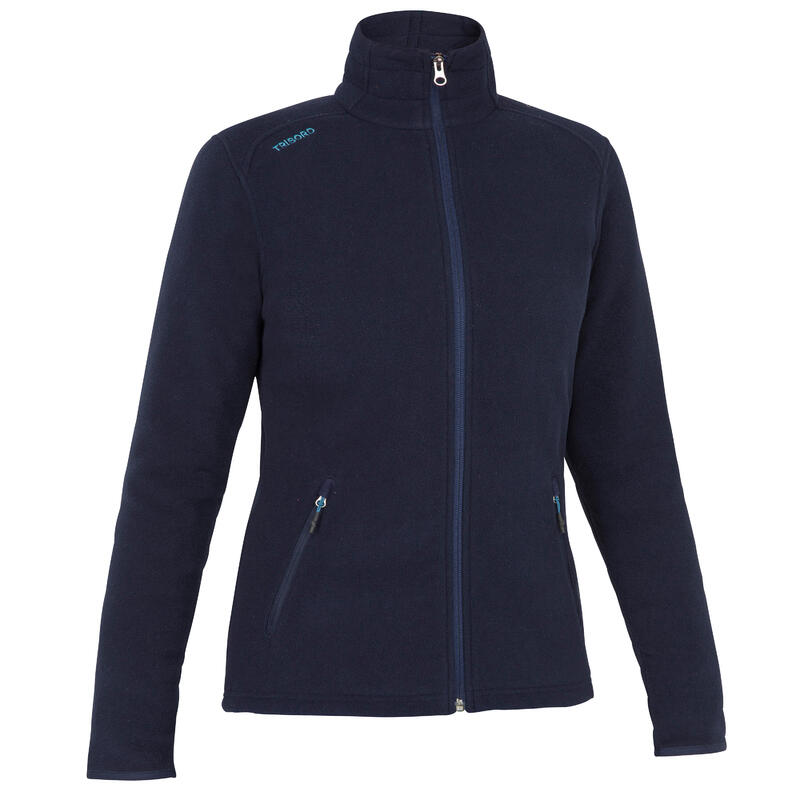 Chaqueta polar cálida vela Mujer Sailing 100 azul marino