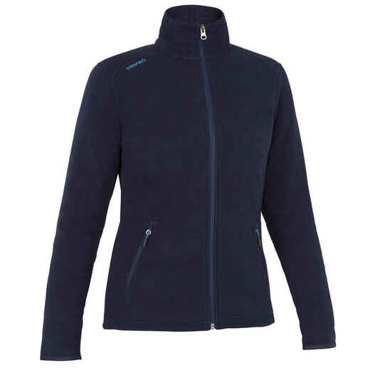 
      Women warm eco-design fleece sailing jacket 100 - Navy blue
  