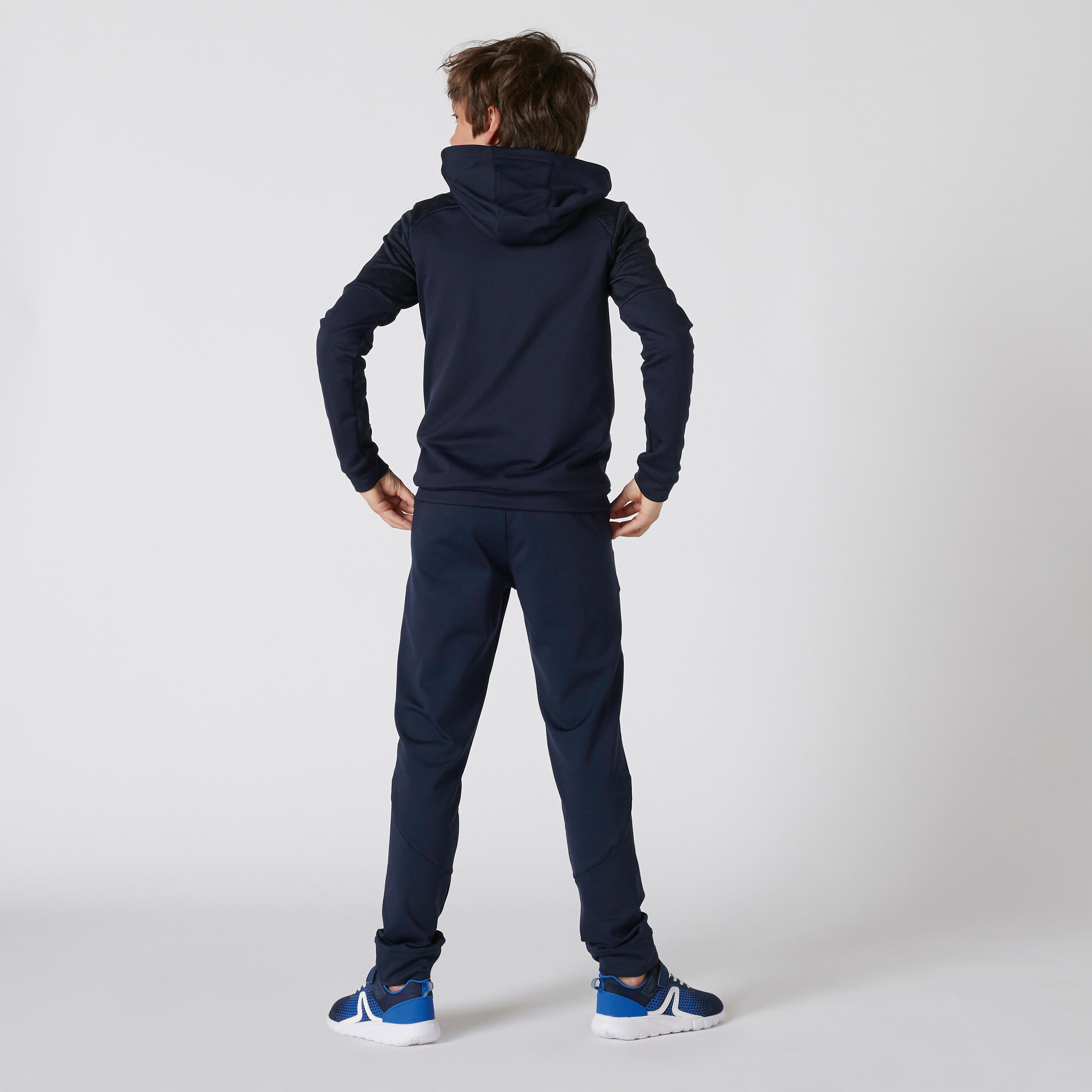 Kids' Warm Breathable Stretchy Hooded Sweatshirt - Navy Blue 6/7