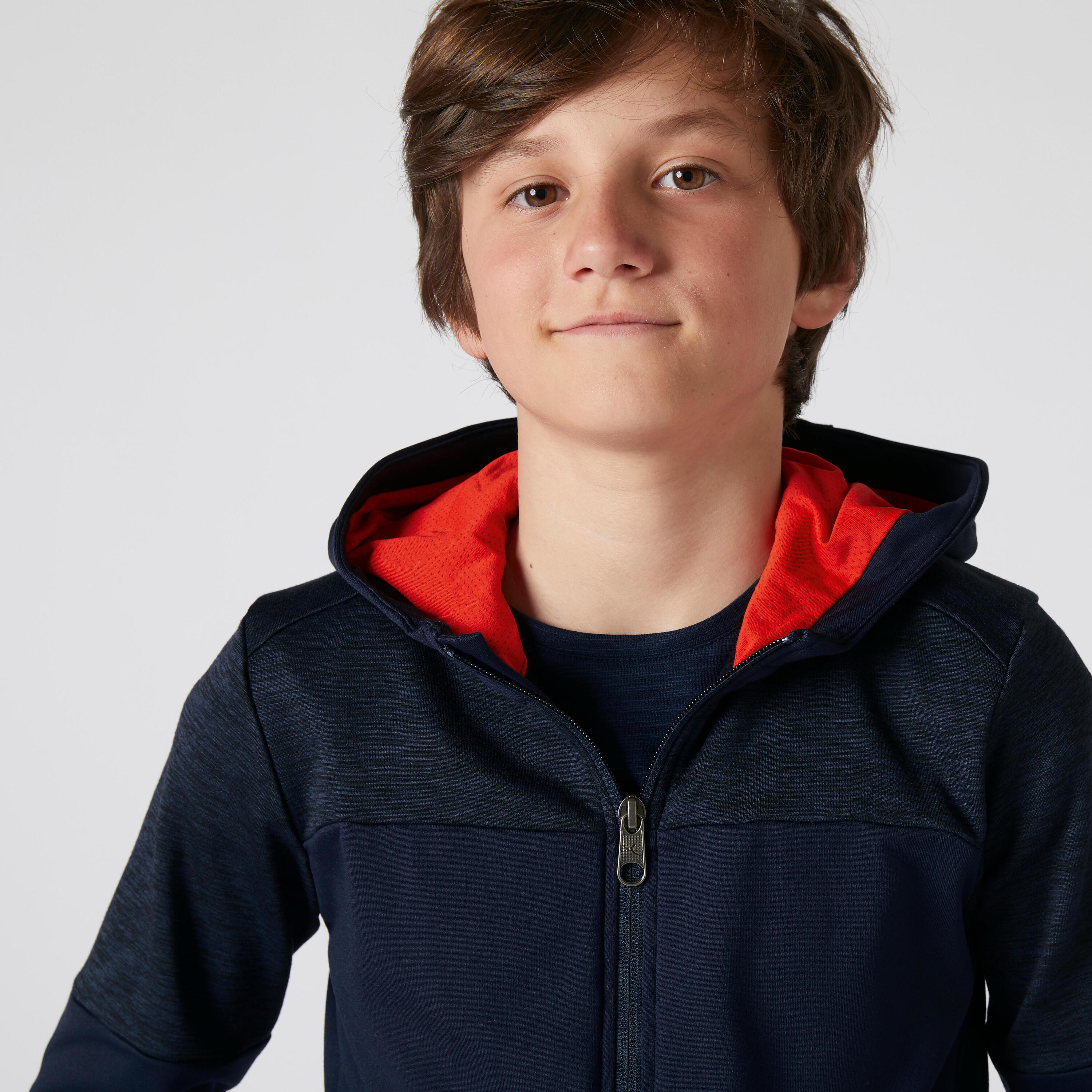 Kids' Warm Breathable Stretchy Hooded Sweatshirt - Navy Blue 3/7