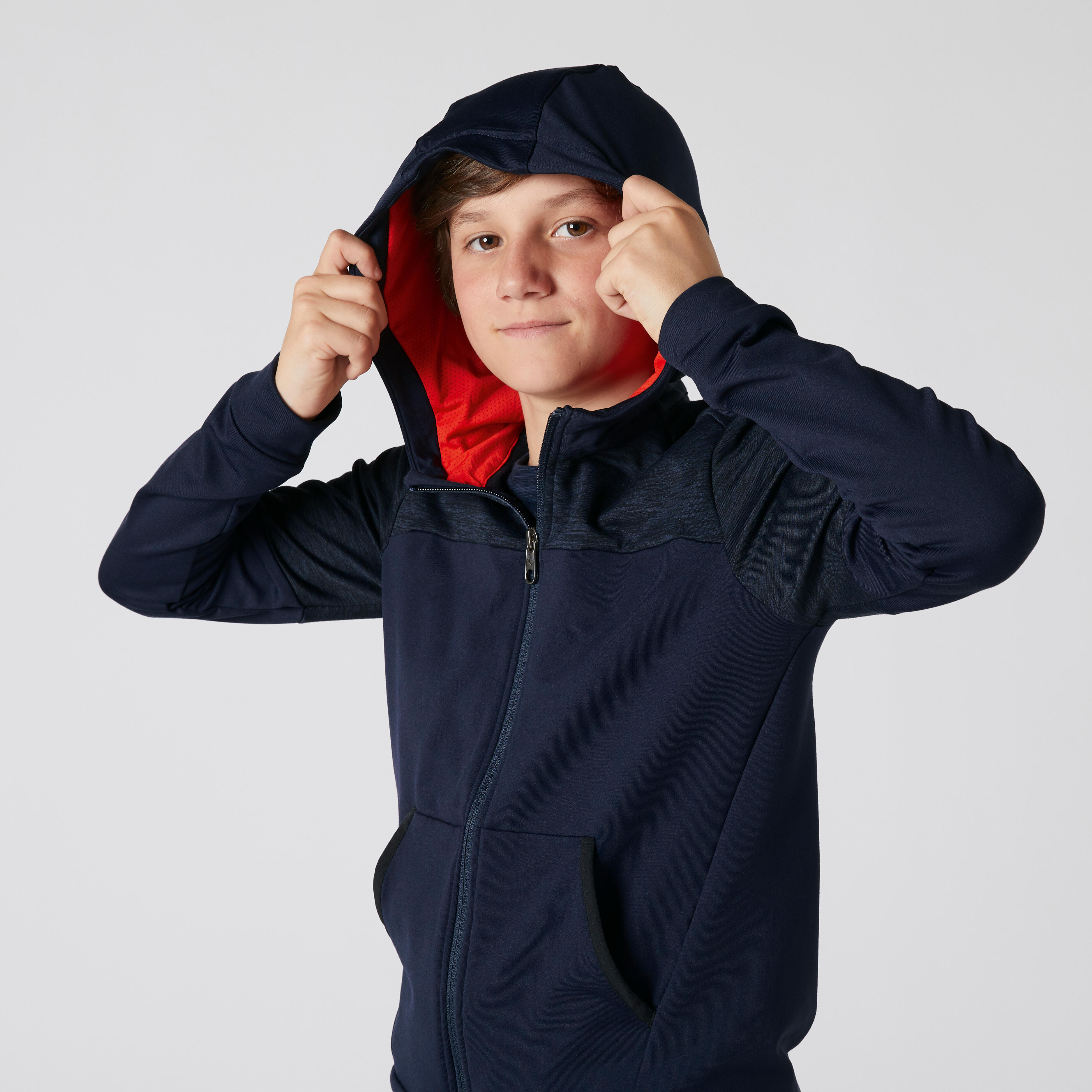 Sudadera chándal con cremallera transpirable gimnasia Domyos niño y niña  negra DOMYOS | Decathlon