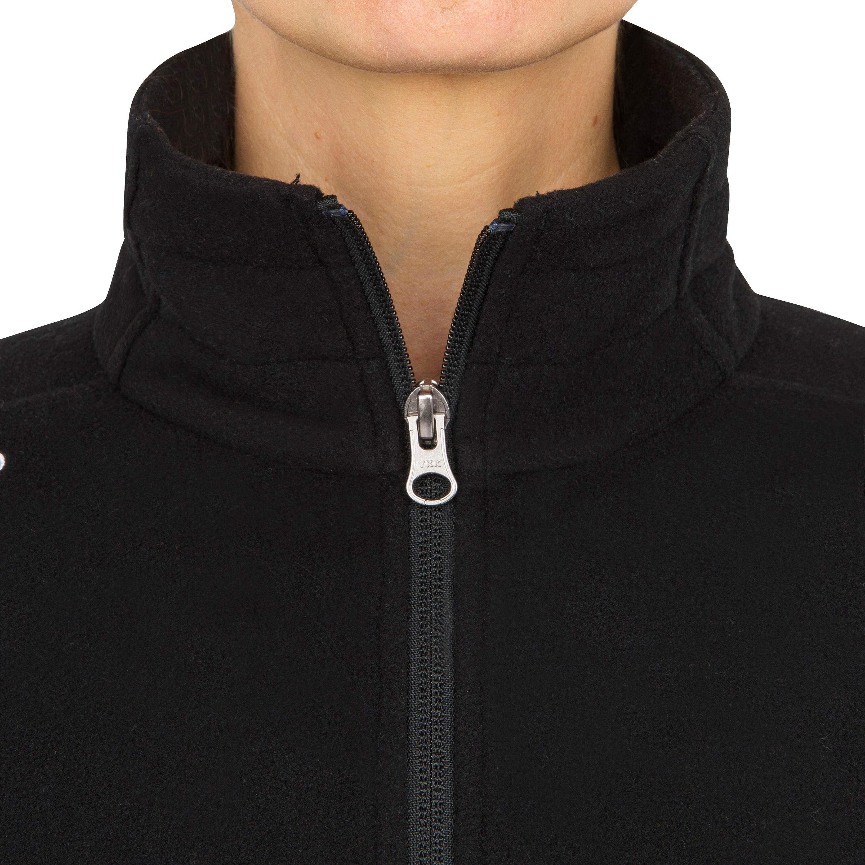 Women warm fleece sailing jacket 100 - Black 7/10