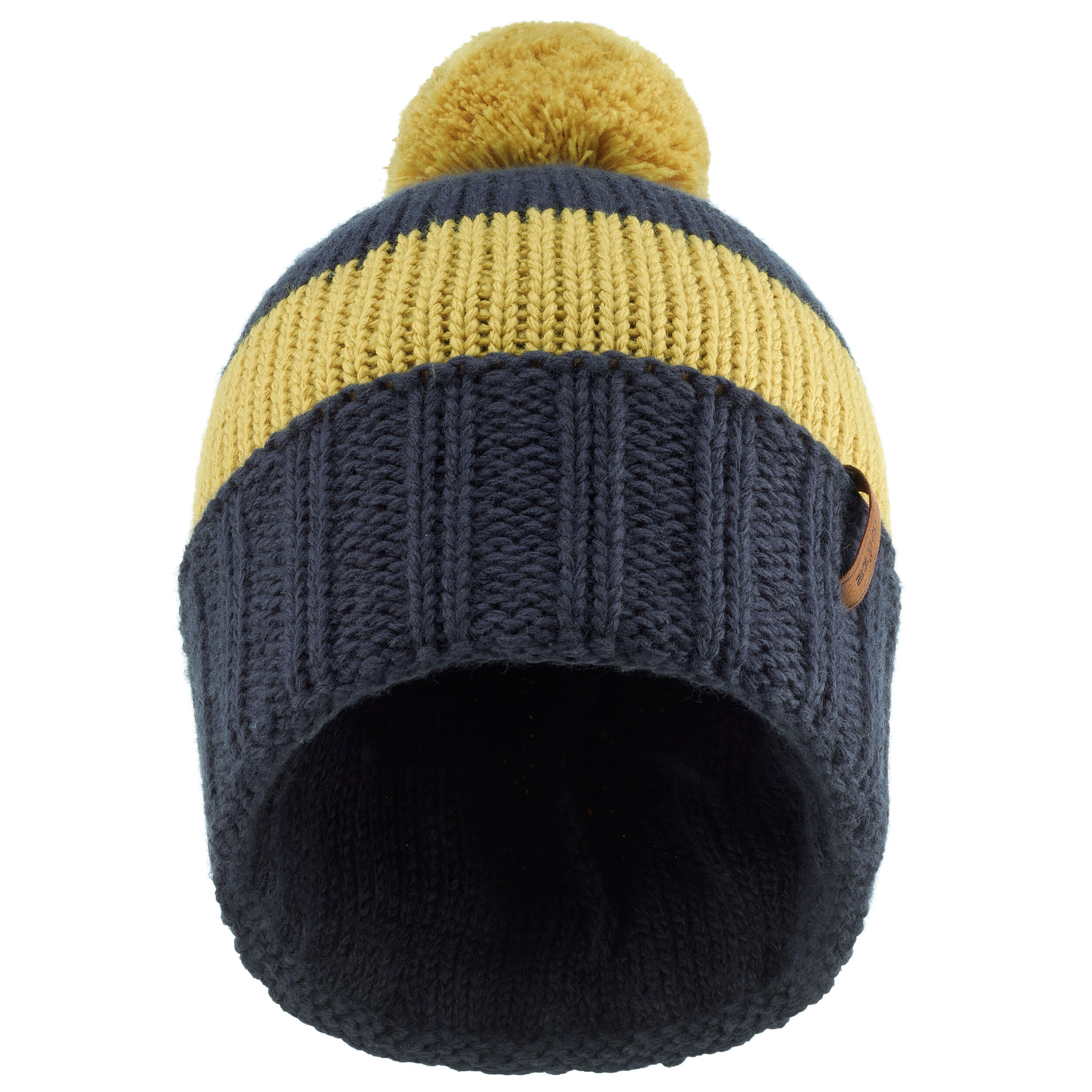 ADULT SKI HAT GRAND NORD MADE IN FRANCE NAVY BLUE-OCHRE 3/8