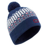 ADULT SKI HAT - JACQUARD - BLUE WHITE