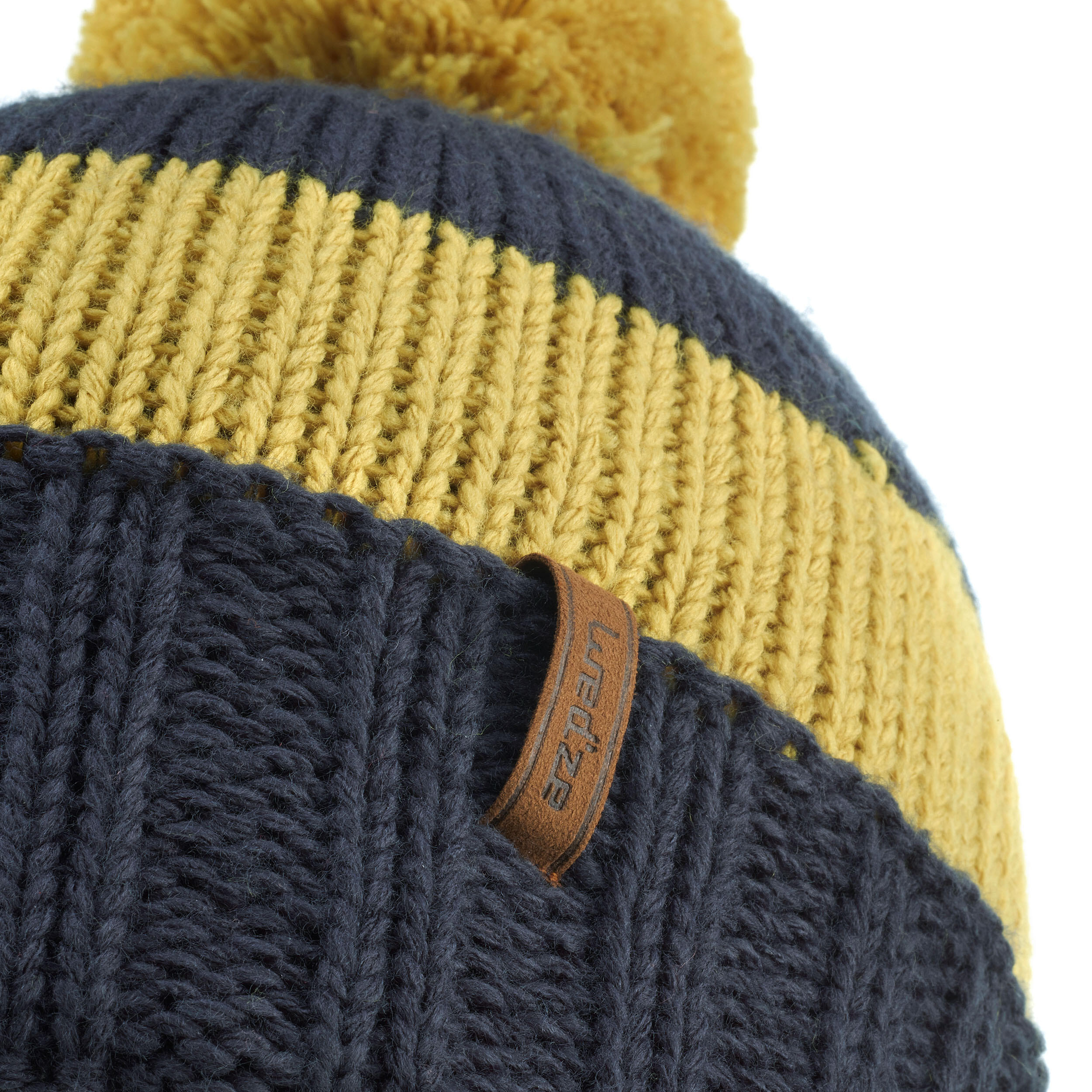 ADULT SKI HAT GRAND NORD MADE IN FRANCE NAVY BLUE-OCHRE 6/8