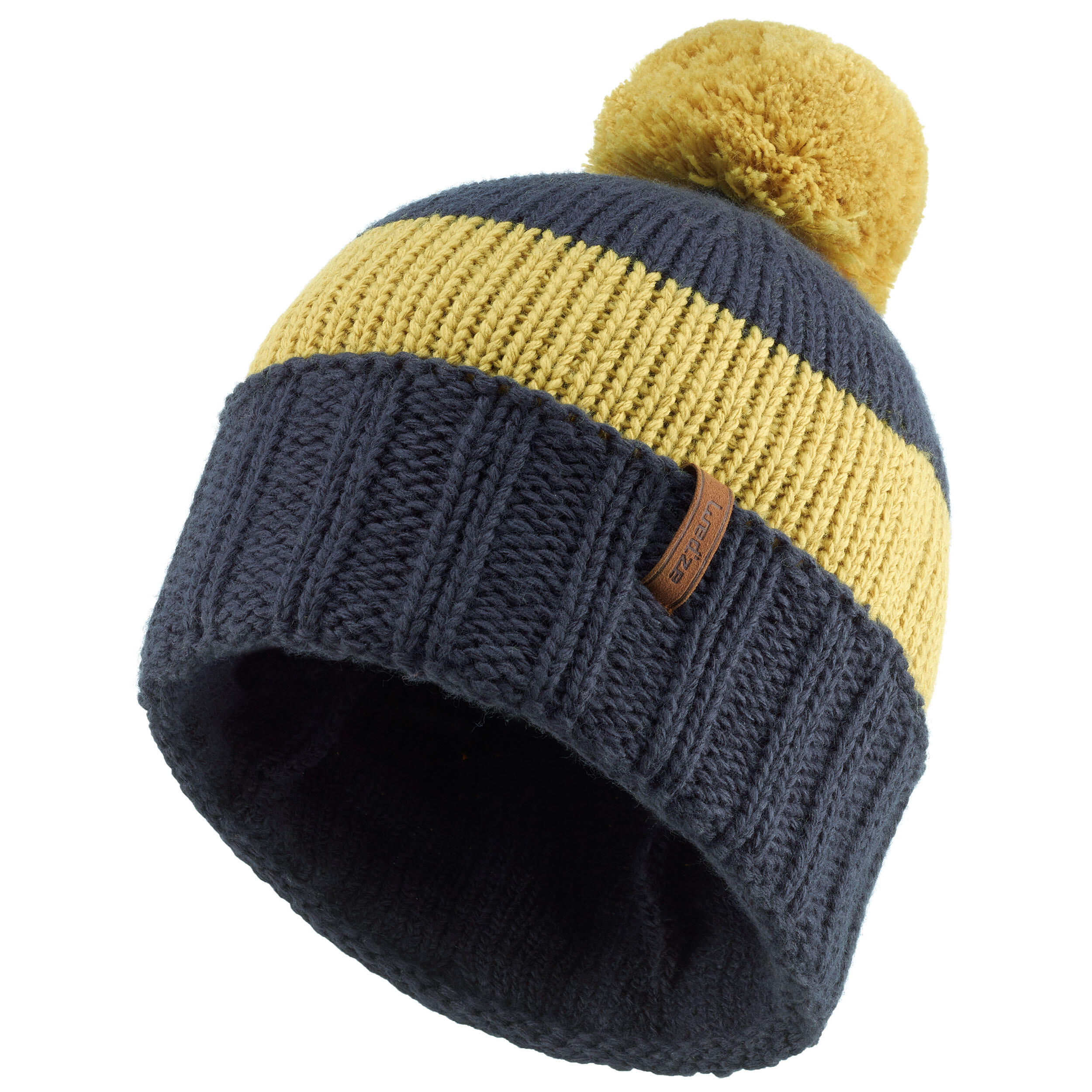 ADULT SKI HAT GRAND NORD MADE IN FRANCE NAVY BLUE-OCHRE 4/8