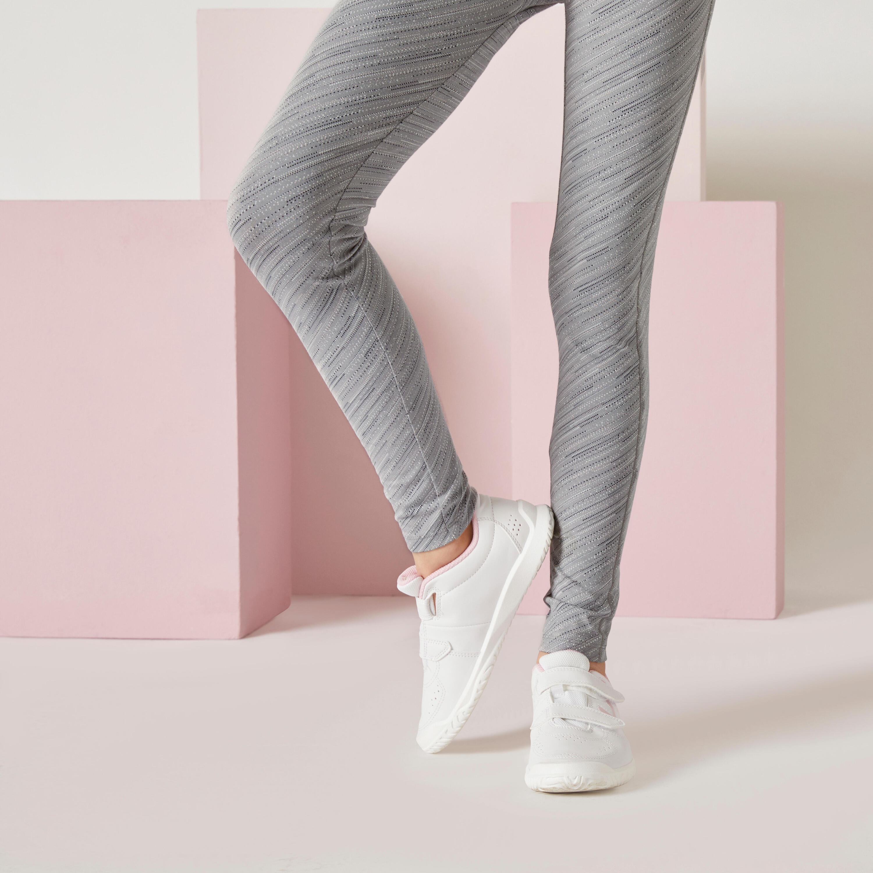 Girls' Breathable Leggings - Grey 5/5