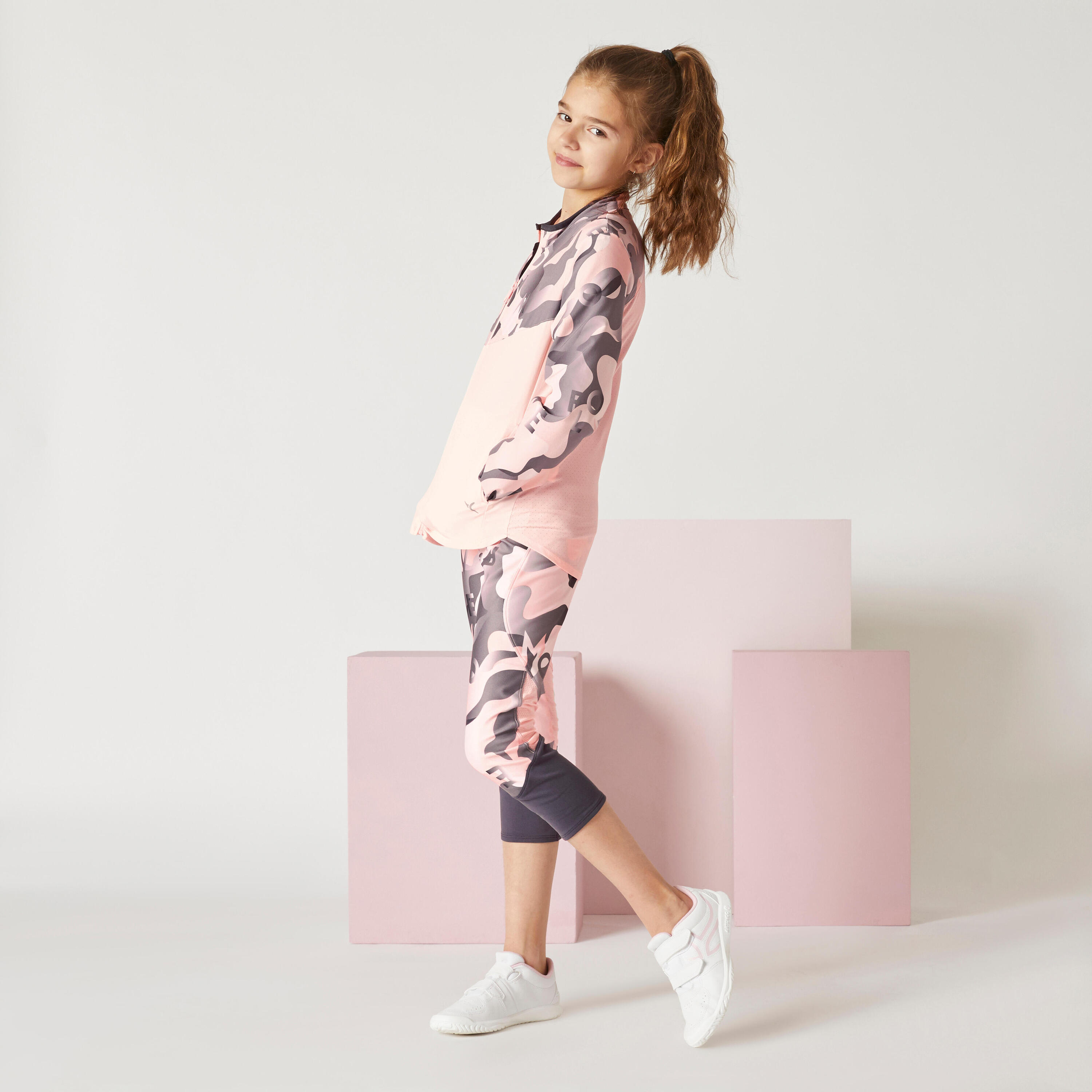 Girls' Lightweight Zip-Up Jacket - Pink/Print 5/5