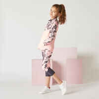 Trainingsjacke leicht Kinder rosa mit Print
