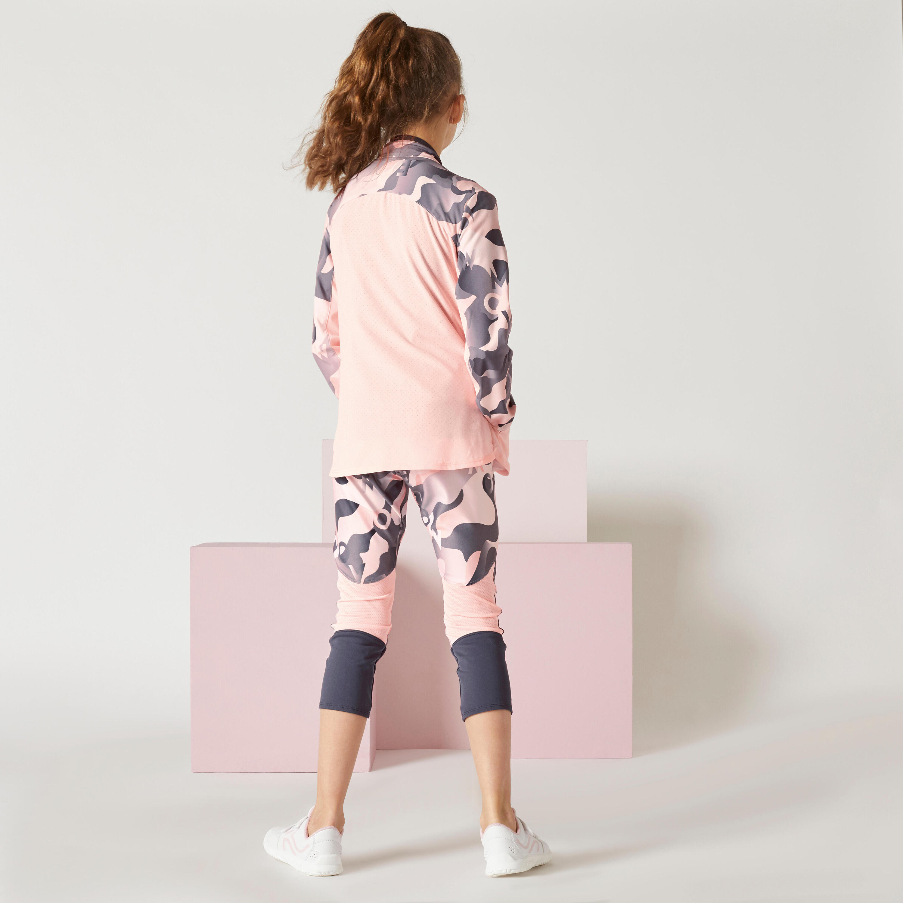 Girls' Lightweight Zip-Up Jacket - Pink/Print 4/5