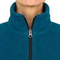 Women warm fleece sailing jacket 100 - Petrol