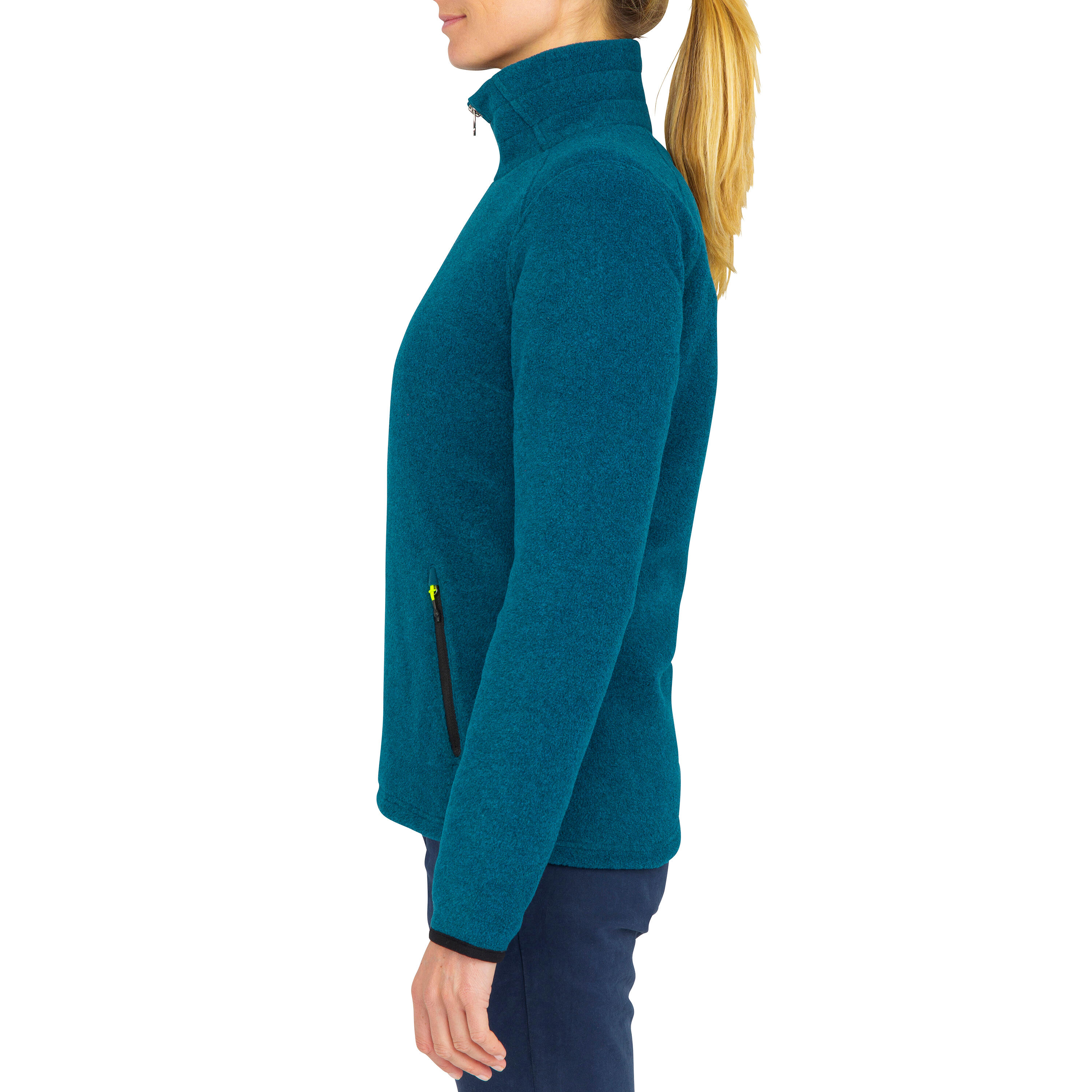 Women warm fleece sailing jacket 100 - Petrol 3/10