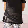 Dievčenské tričko 100 na cvičenie čierne s potlačou 