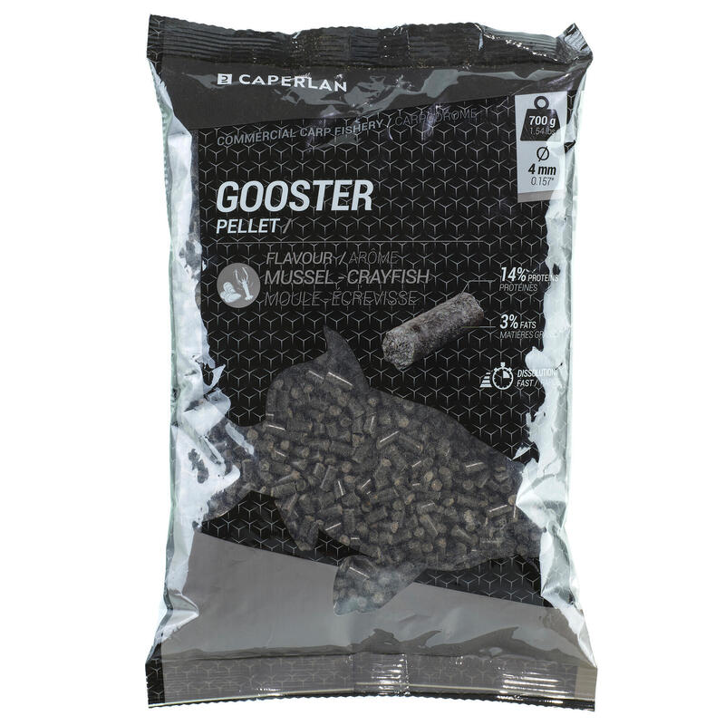 Pellets voor statisch karpervissen Gooster mossel rivierkreeft 4 mm 0,7 kg