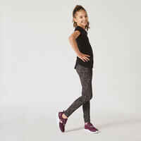 Girls' Breathable T-Shirt - Black/Print