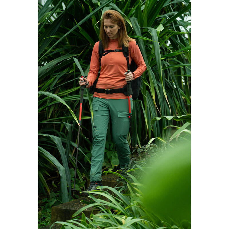 Shirt voor trekking dames Tropic 900 koraal