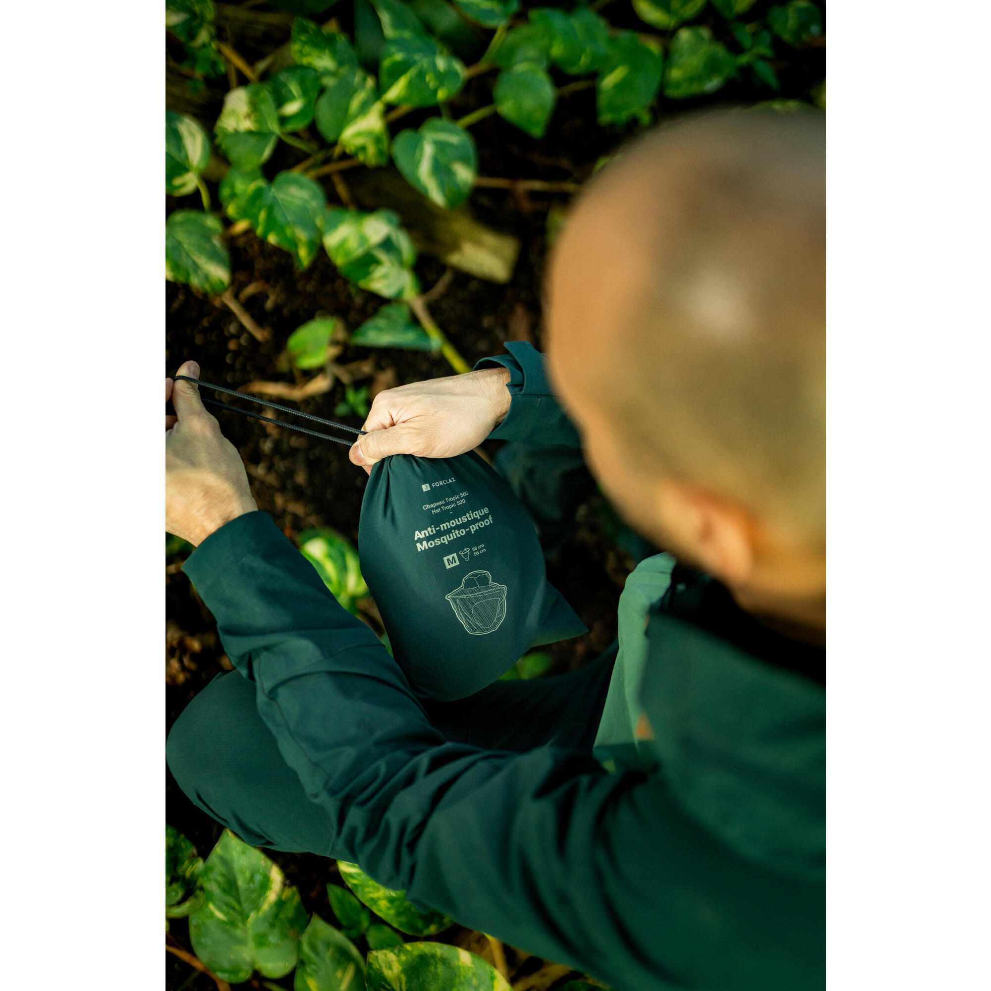 Шляпа противокомариная взрослая TROPIC 900 зелёная FORCLAZ