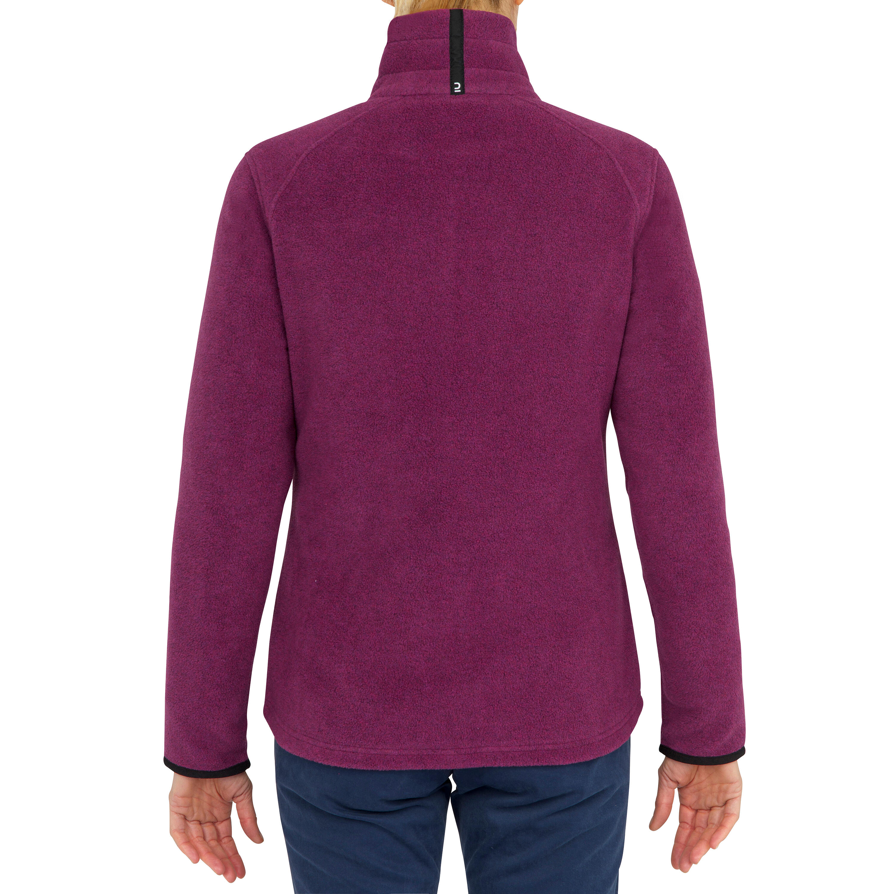 Women warm fleece sailing jacket 100 - Mottled dark Violet 5/10