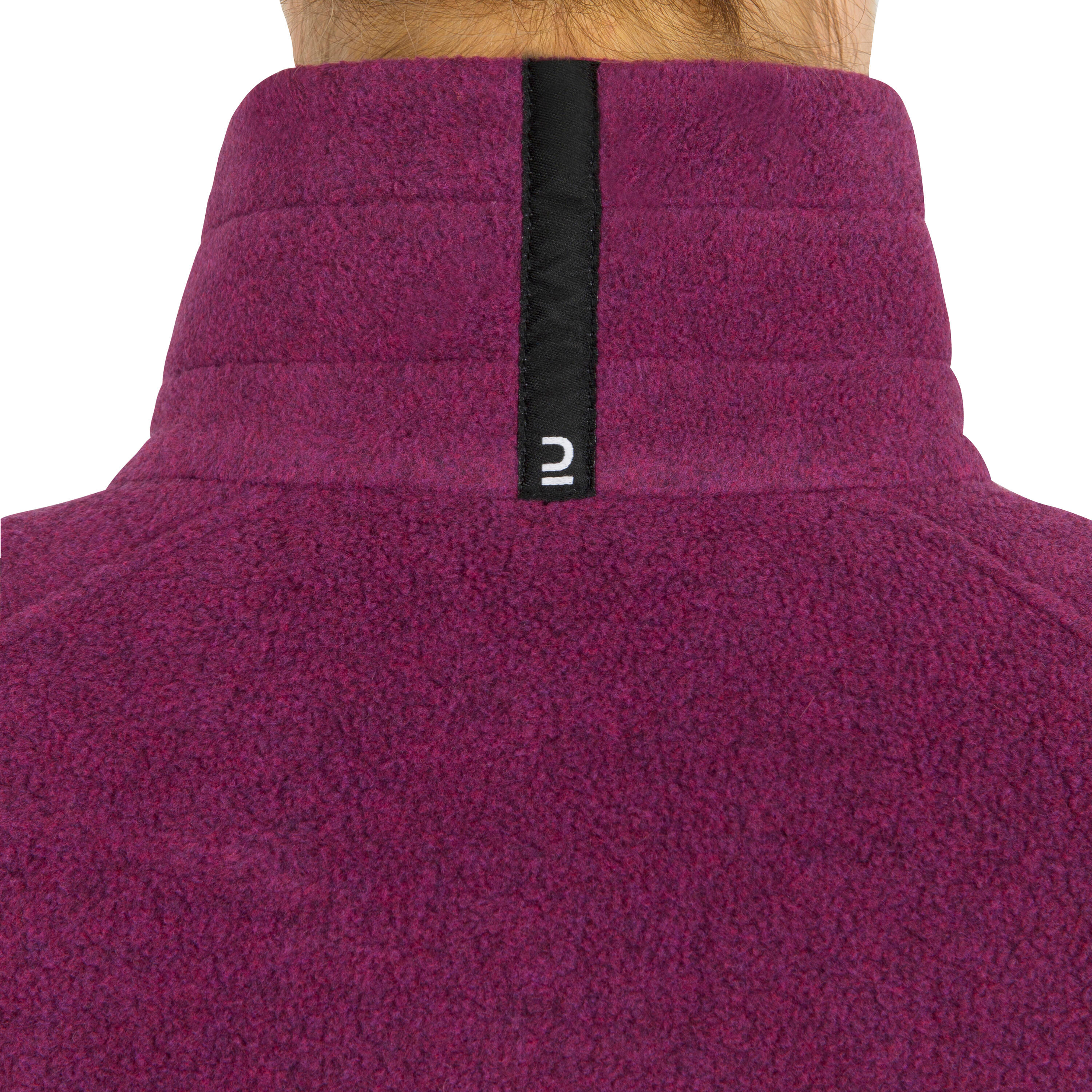 Women warm fleece sailing jacket 100 - Mottled dark Violet 8/10