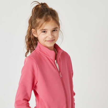 Костюм тренировочный базовый теплый для детей темно-сине-розовый Warmy zip