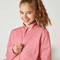 Kids' Breathable Synthetic Tracksuit Gym'y - Pink Top/Navy Bottoms