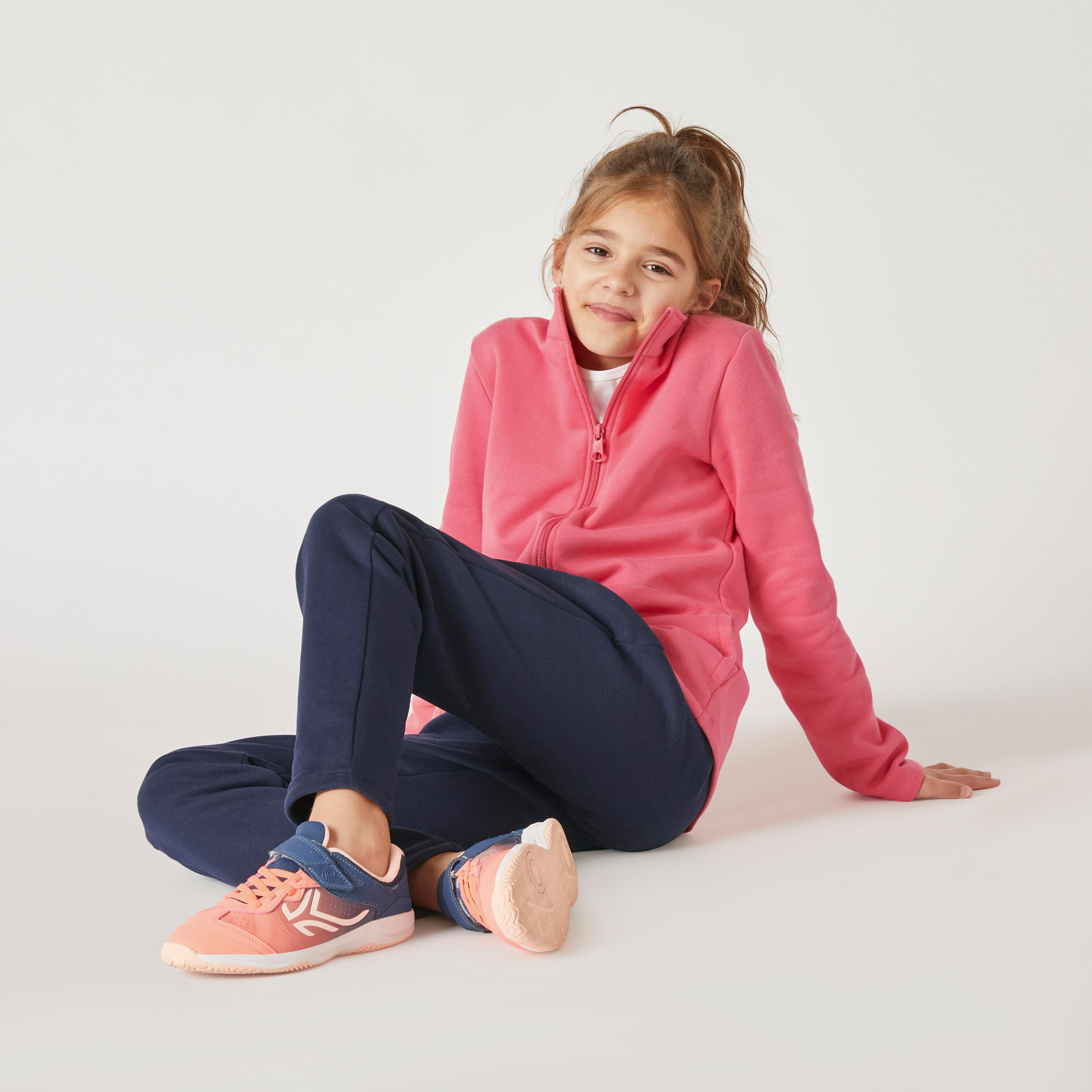 Kids’ Gym Tracksuit - Pink/Navy - DOMYOS