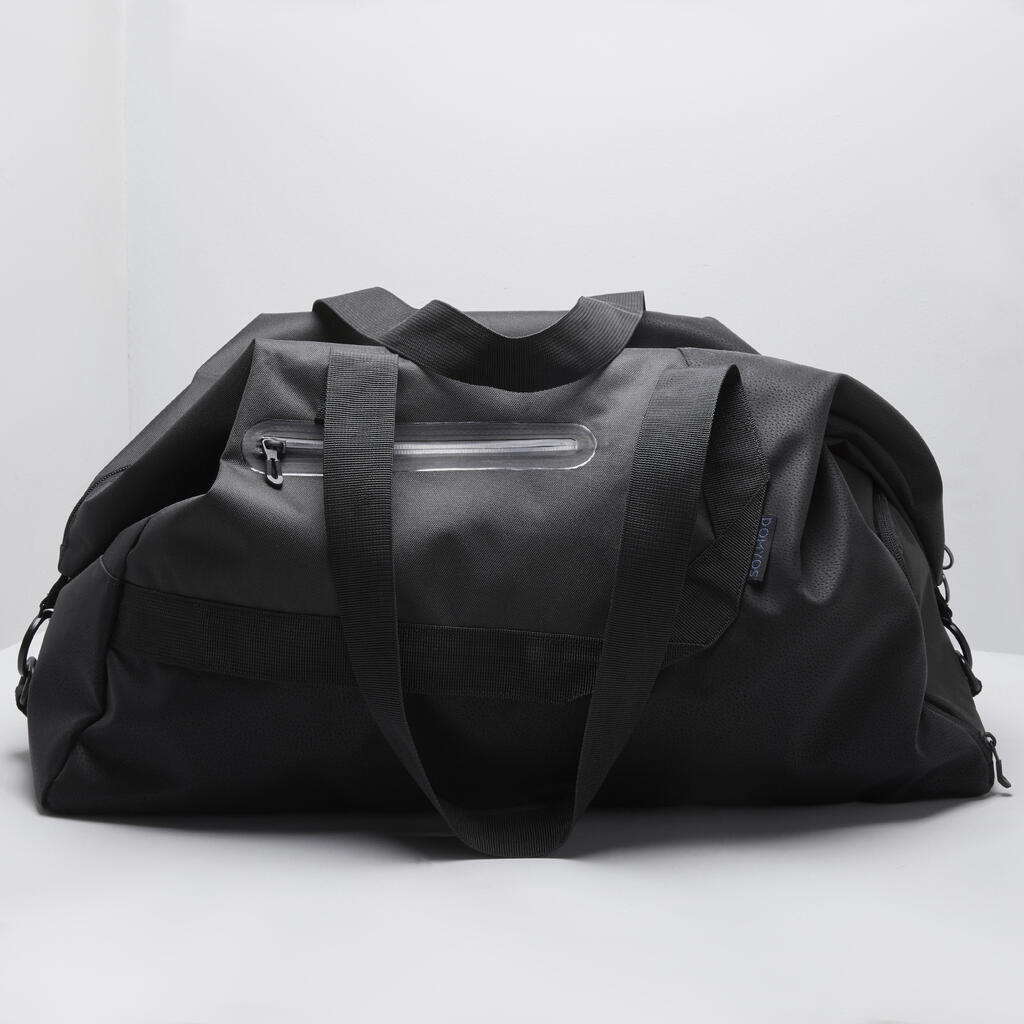 Maletín deportivo fitness para ir al gym 50 L Domyos negro