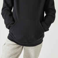 Kids' Warm Hoodie 500 - Black