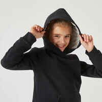 Kids' Warm Hoodie 500 - Black