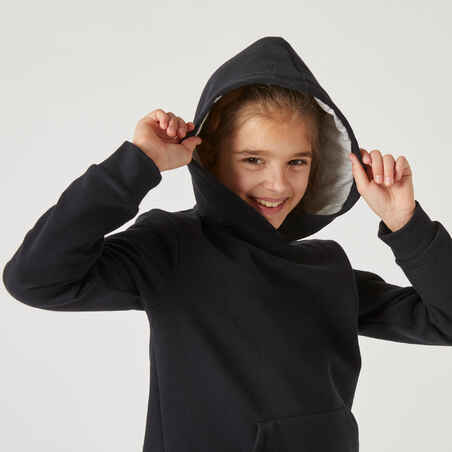 Kids' Warm Hoodie 500 - Black