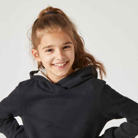 Kids' Warm Hoodie 500 - Black