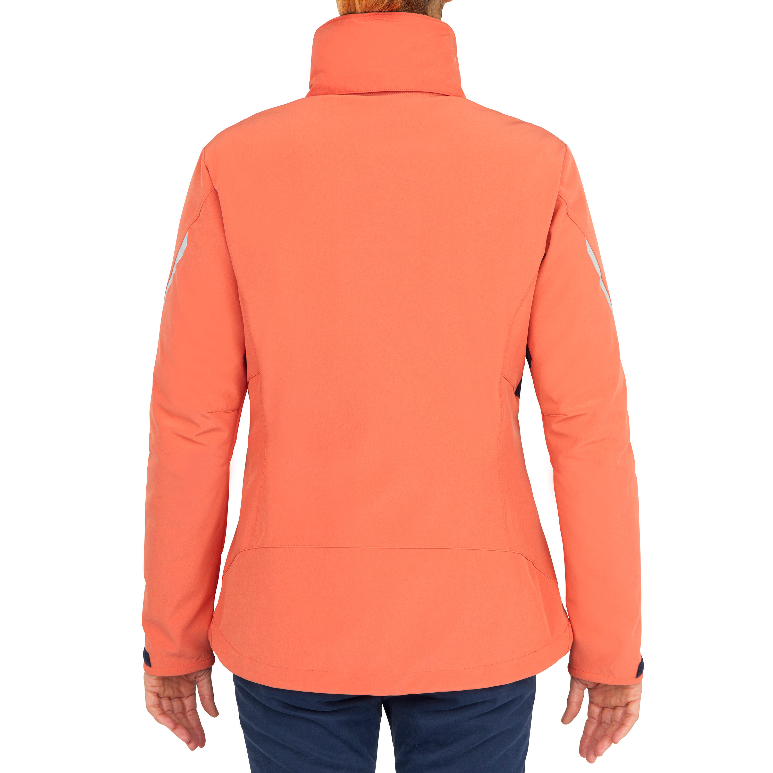 Women Sailing windproof Softshell jacket 500 terracota 5/14