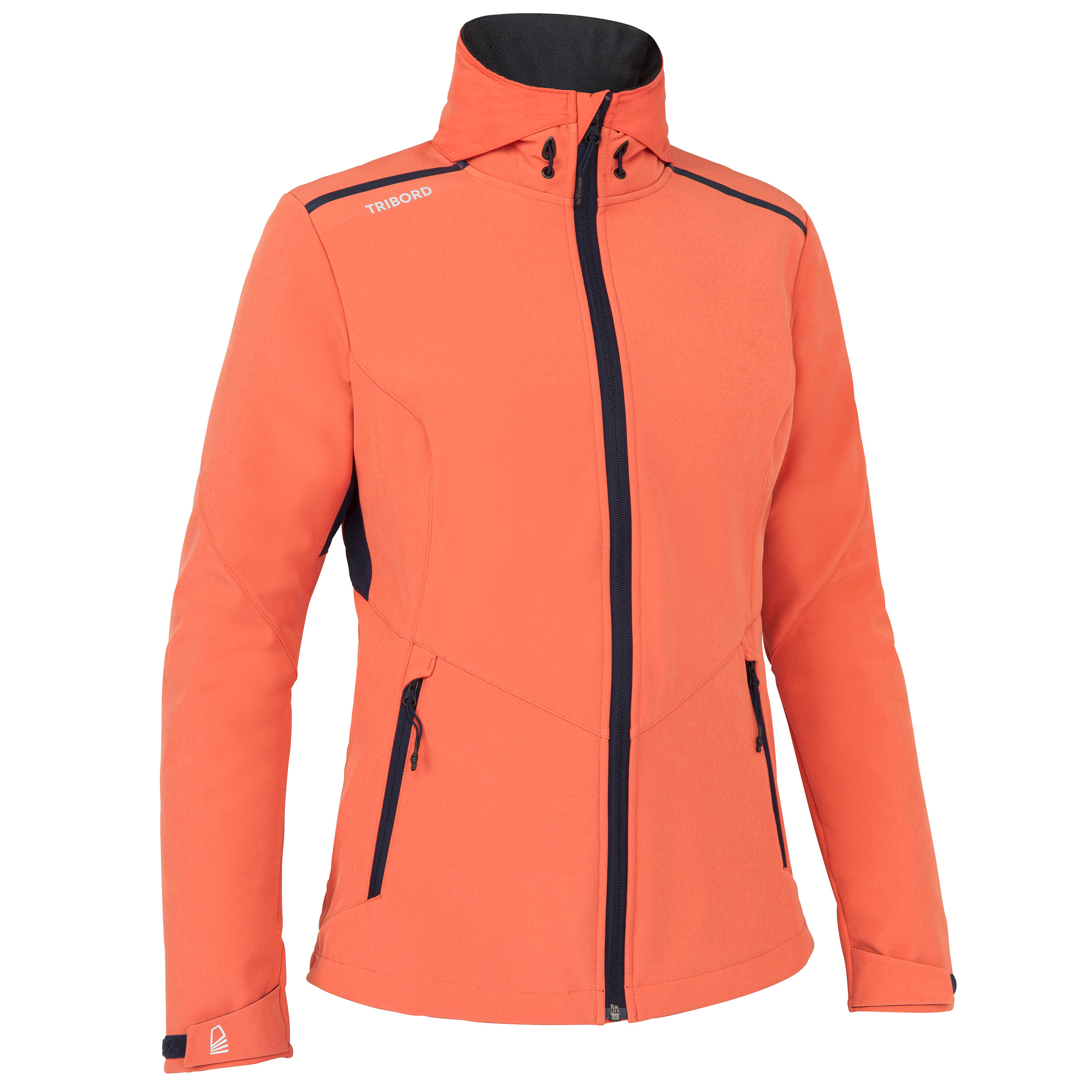 Women Sailing windproof Softshell jacket 500 terracota 2/14