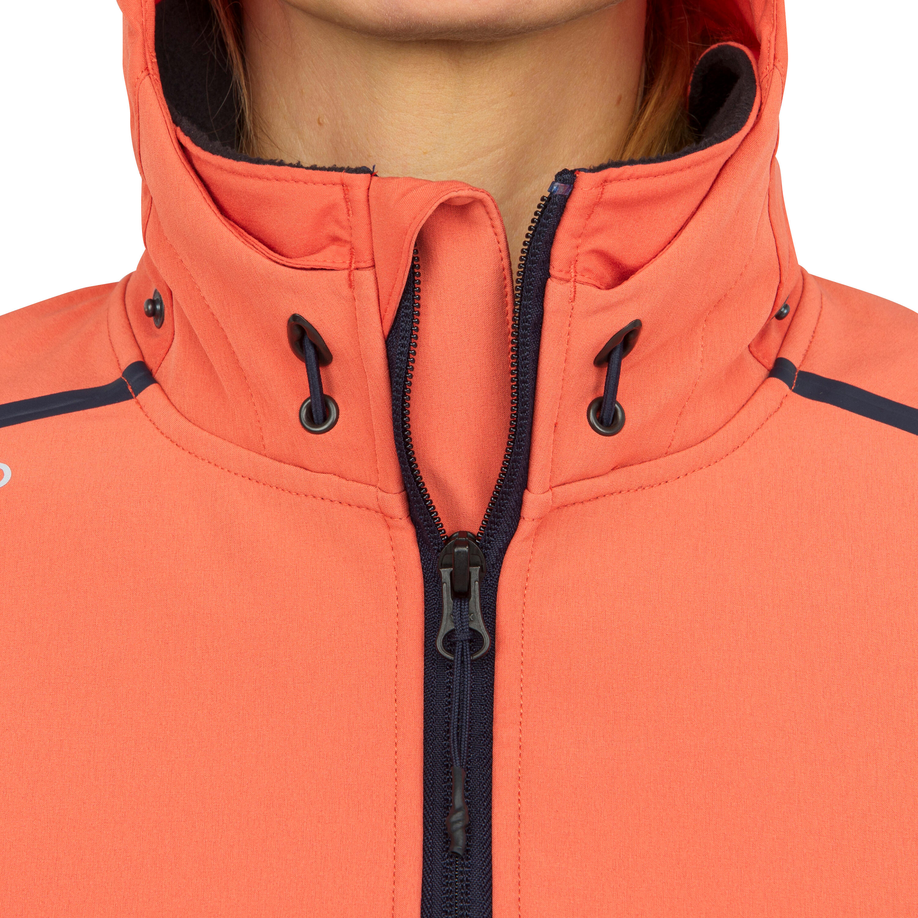 Women Sailing windproof Softshell jacket 500 terracota 7/14