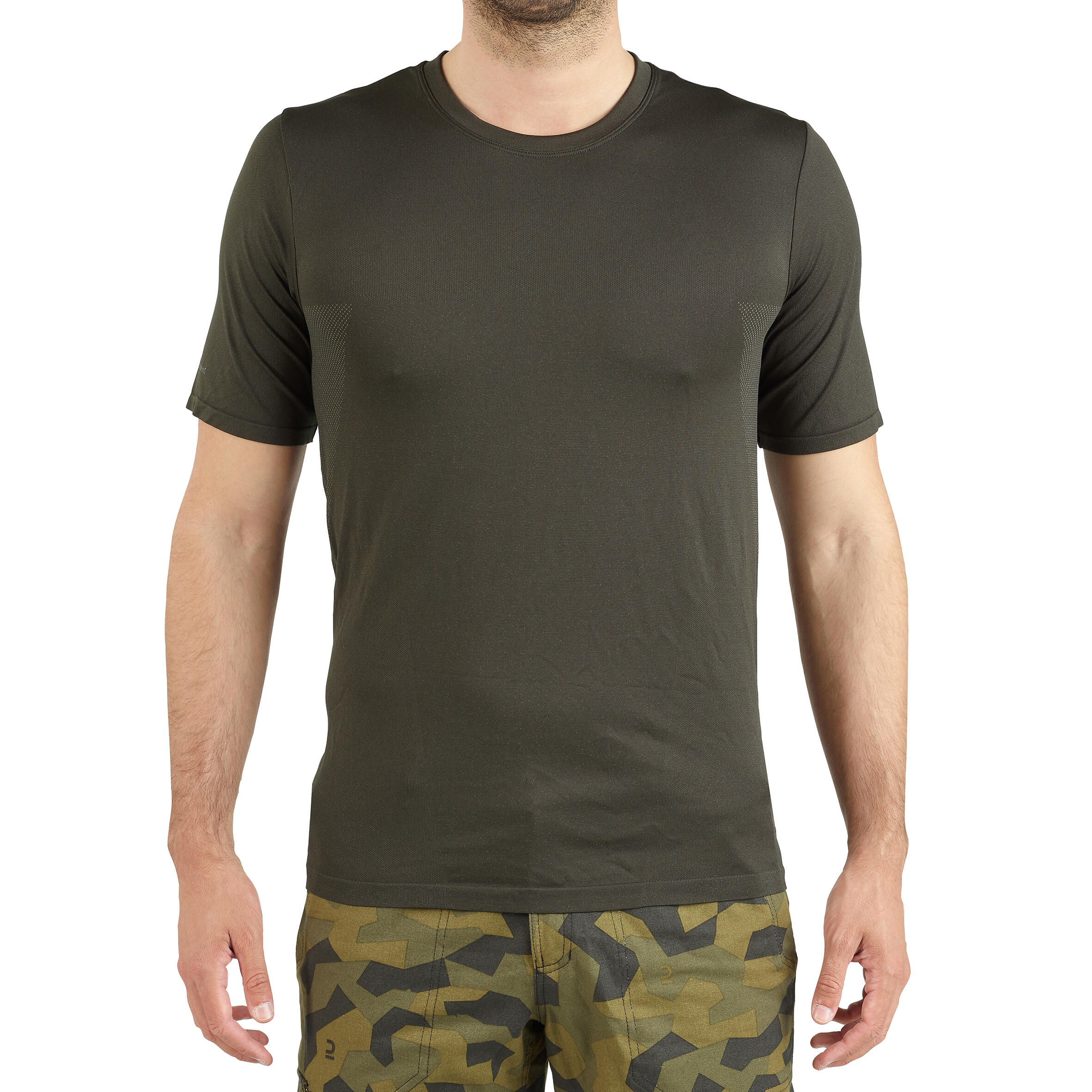 Men's Country Sport Short-Sleeved Lightweight Breathable T-Shirt - 500 Green 2/6