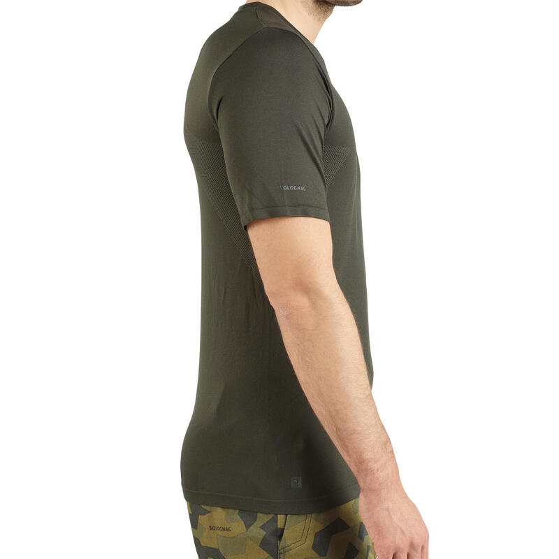 T-shirt chasse manches courtes léger et respirant homme - 500 Vert