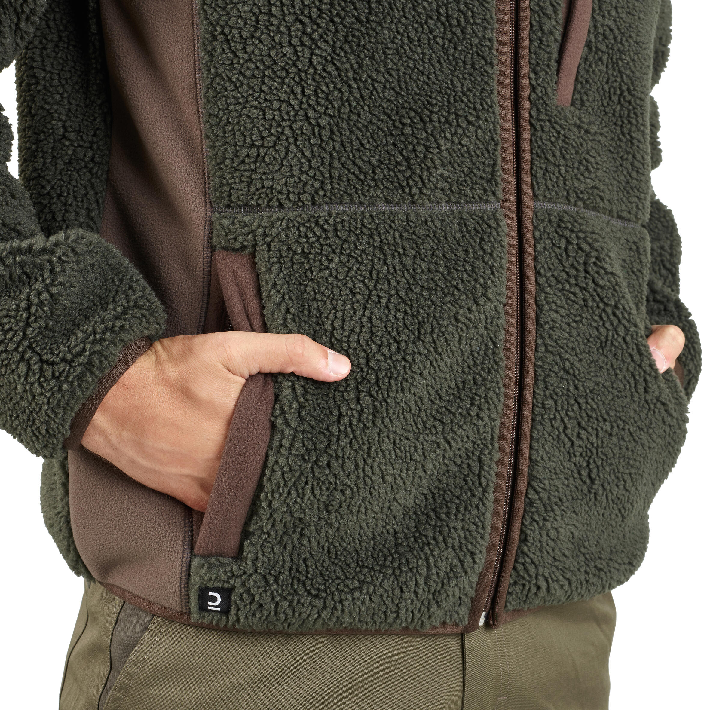 Dikke jas 500 fleece groen 9/22