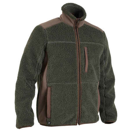 Zelena lovska jakna iz flisa 500