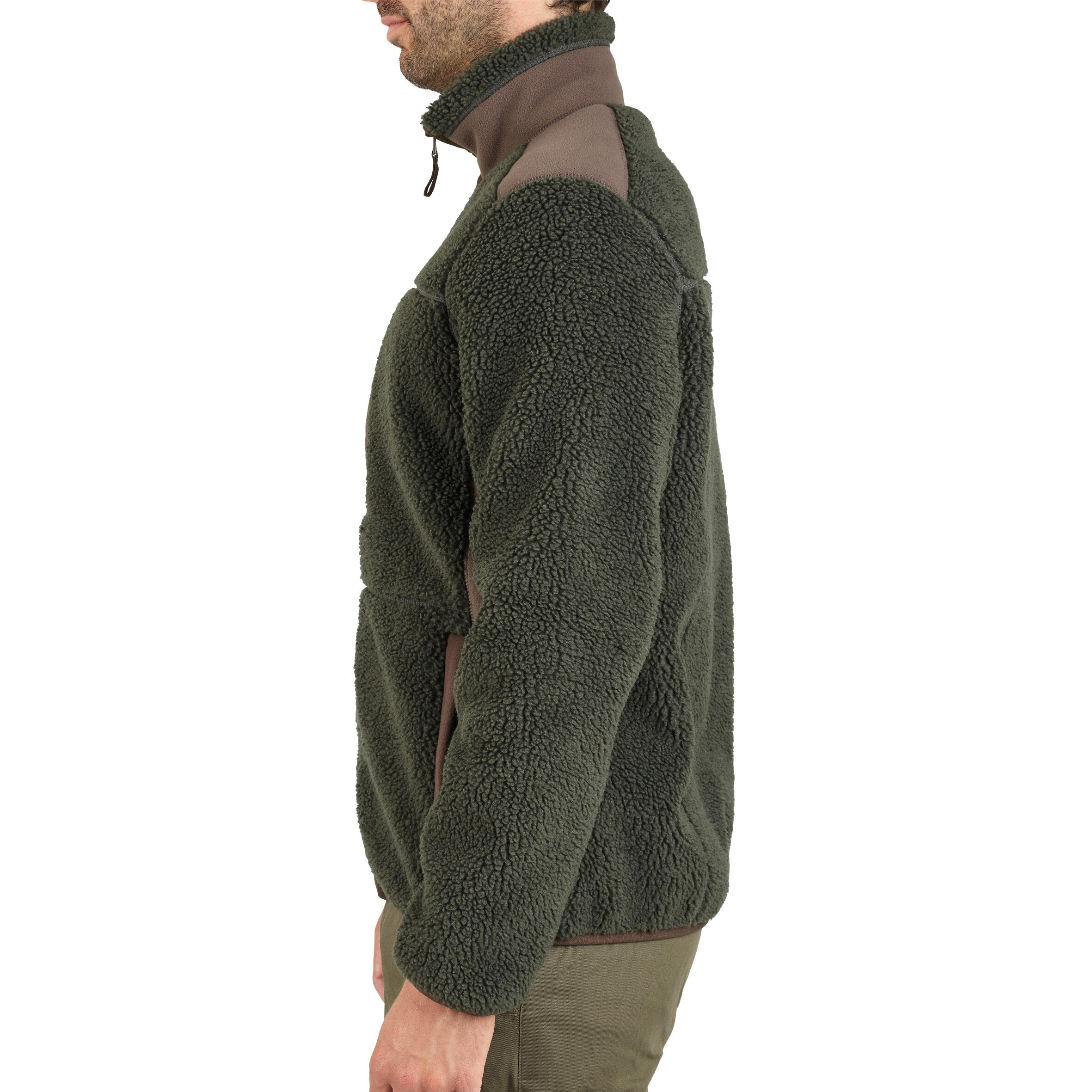 Dikke jas 500 fleece groen 4/22