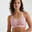 Top donna fitness 960 zip frontale taglie forti dalla M alla 3XL rosa antico