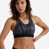 Women Gym Sports Bra 500 Dark Grey