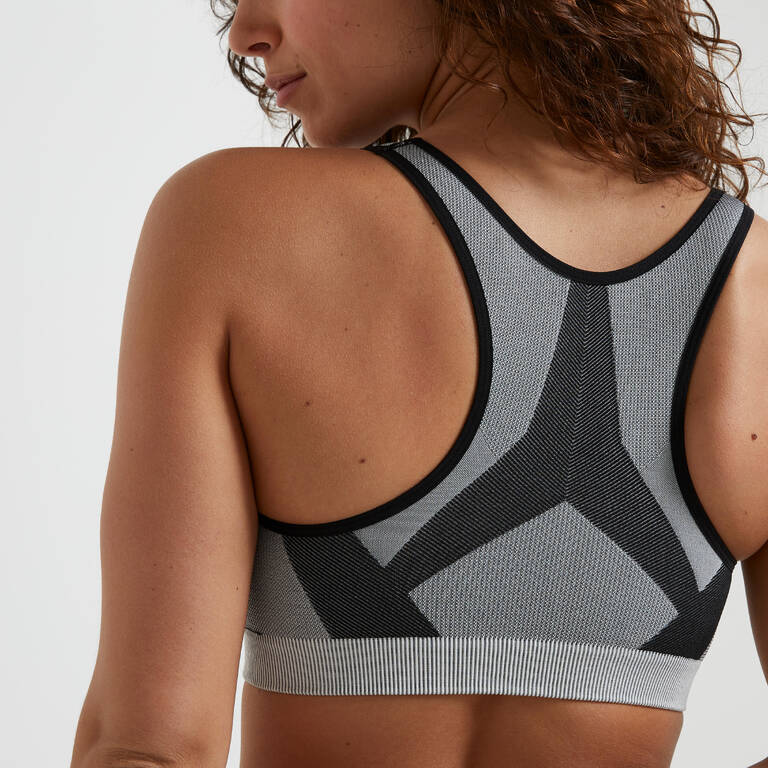 Medium Support Seamless Fitness Sports Bra 560 - Grey