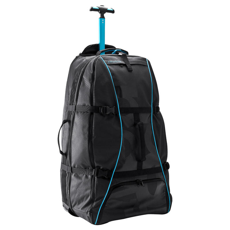 Koffer op wieltjes / rugzak Sport 90 l zwart/blauw