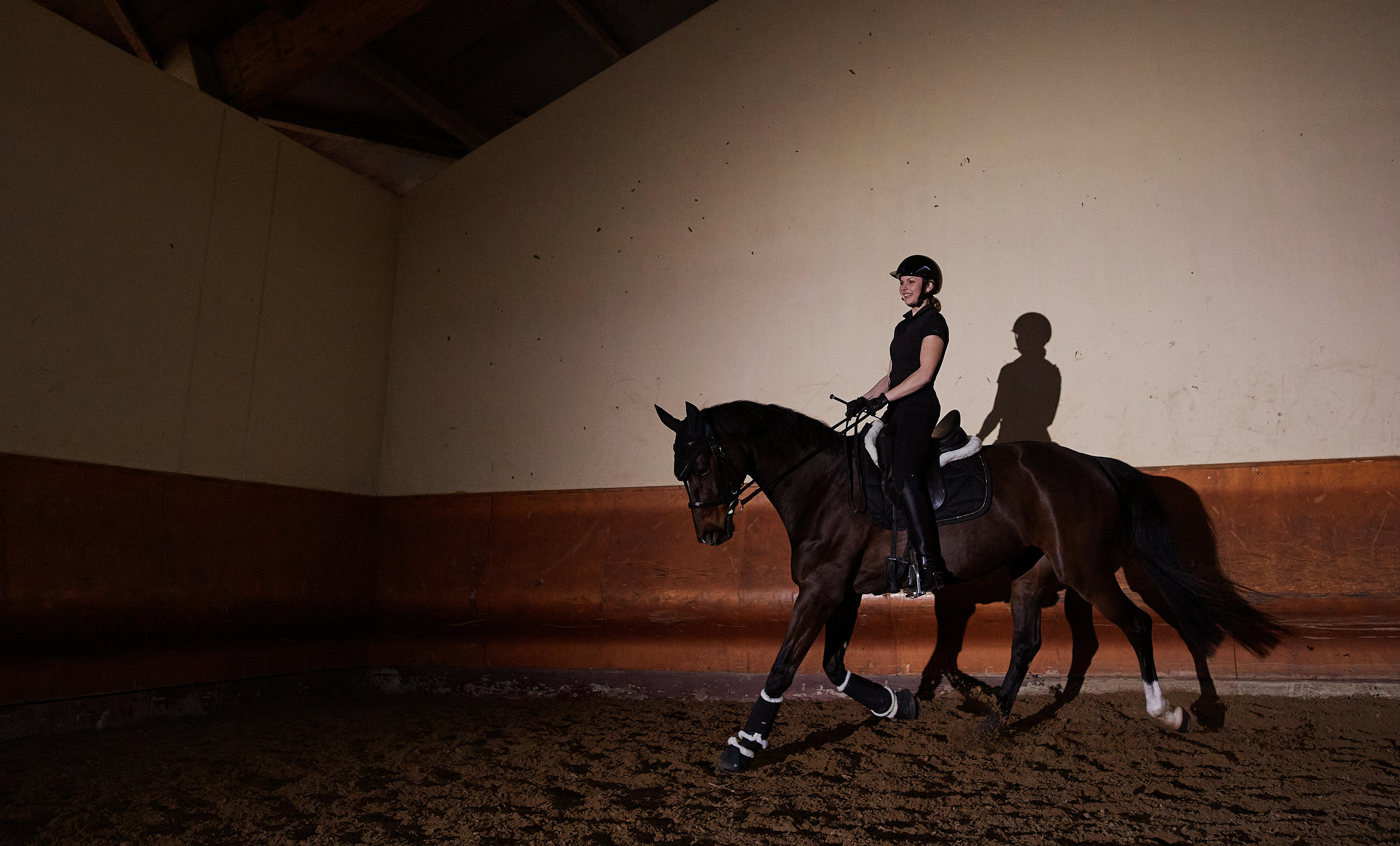 Amortisseur d'équitation pour cheval en mouton synthétique - 900 noir - FOUGANZA