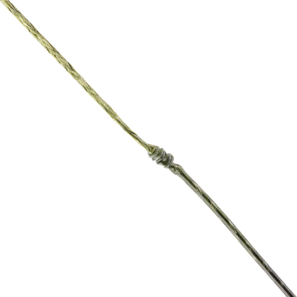 20M RIGID BRAIDED CARP FISHING LEADER WITH SHEATH - BROWN/SANDY