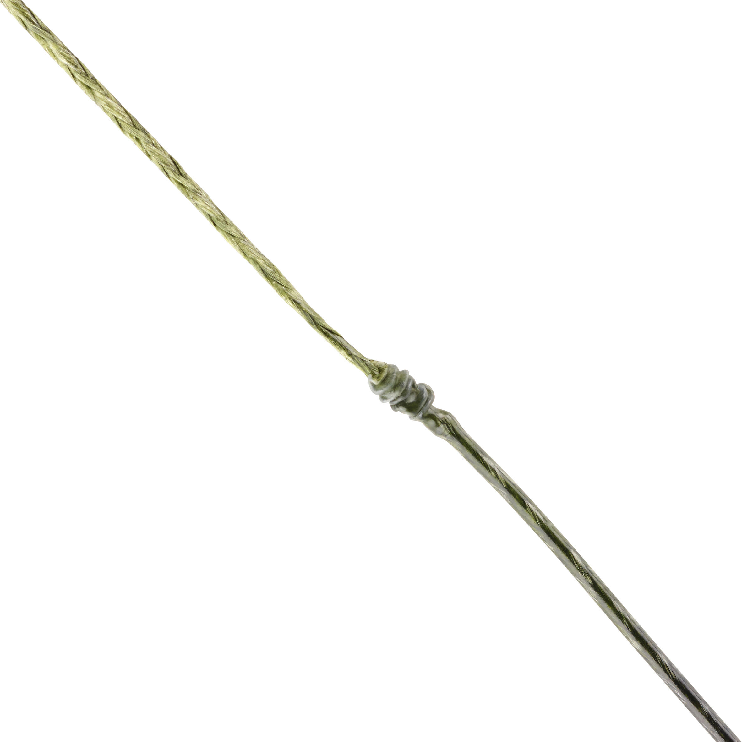 CAPERLAN Tuhá poťahovaná spletaná nadväzcová šnúra na lov kaprov zelená/sivá 20 m 25 lbs · záber 4