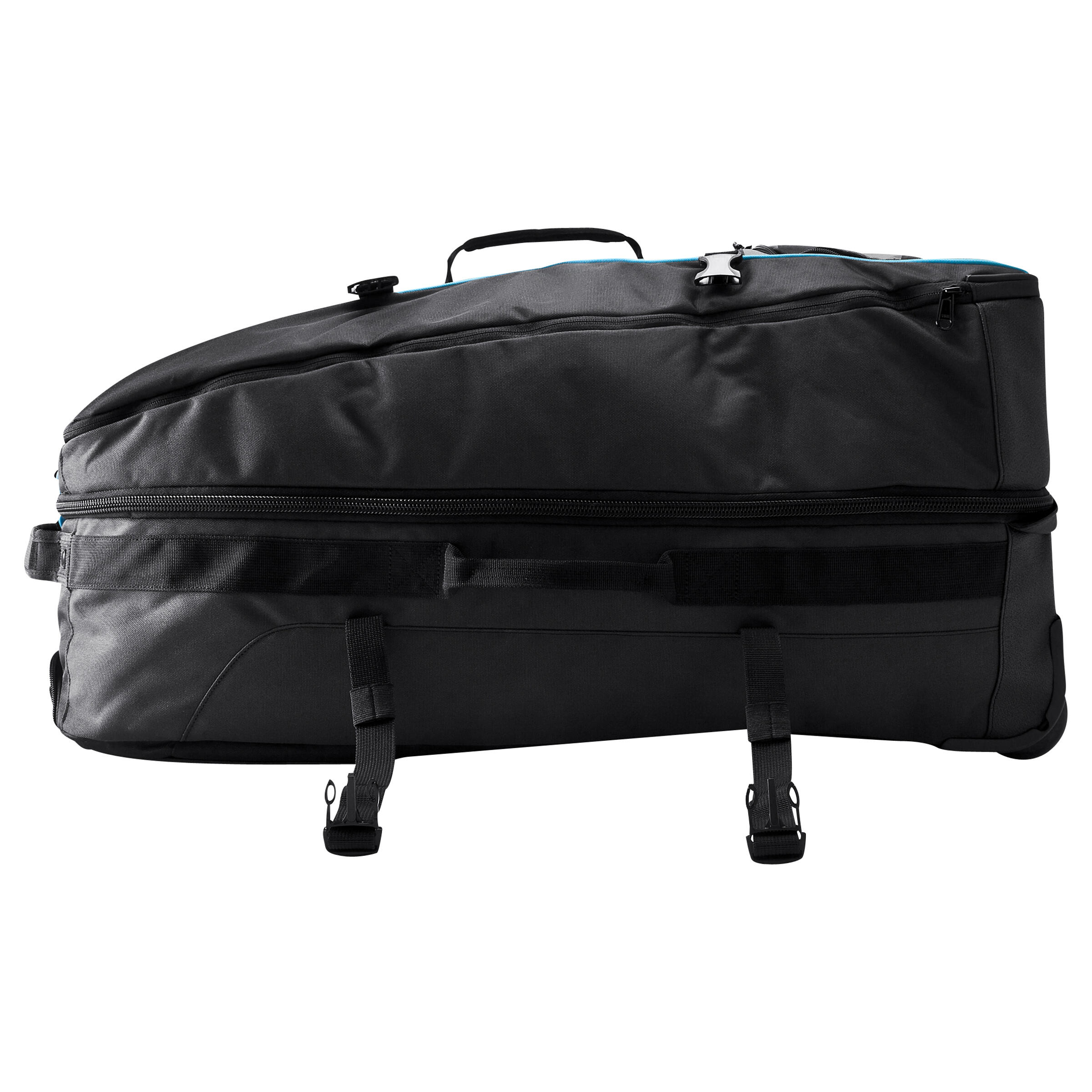 Sport 90L wheeled suitcase/backpack - black/blue 9/15